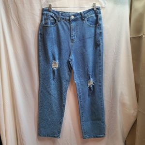 NWT OAK & POPPY High Rise Medium Wash Jeans Size 10